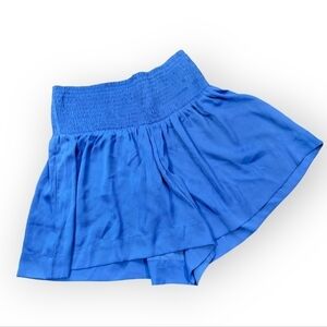 Pants Store High Waist Elastic Band Bright Blue Swing shorts Size Medium